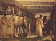 Alma-Tadema, Sir Lawrence Pheidias and the Frieze of the Parthenon Athens (mk24) oil